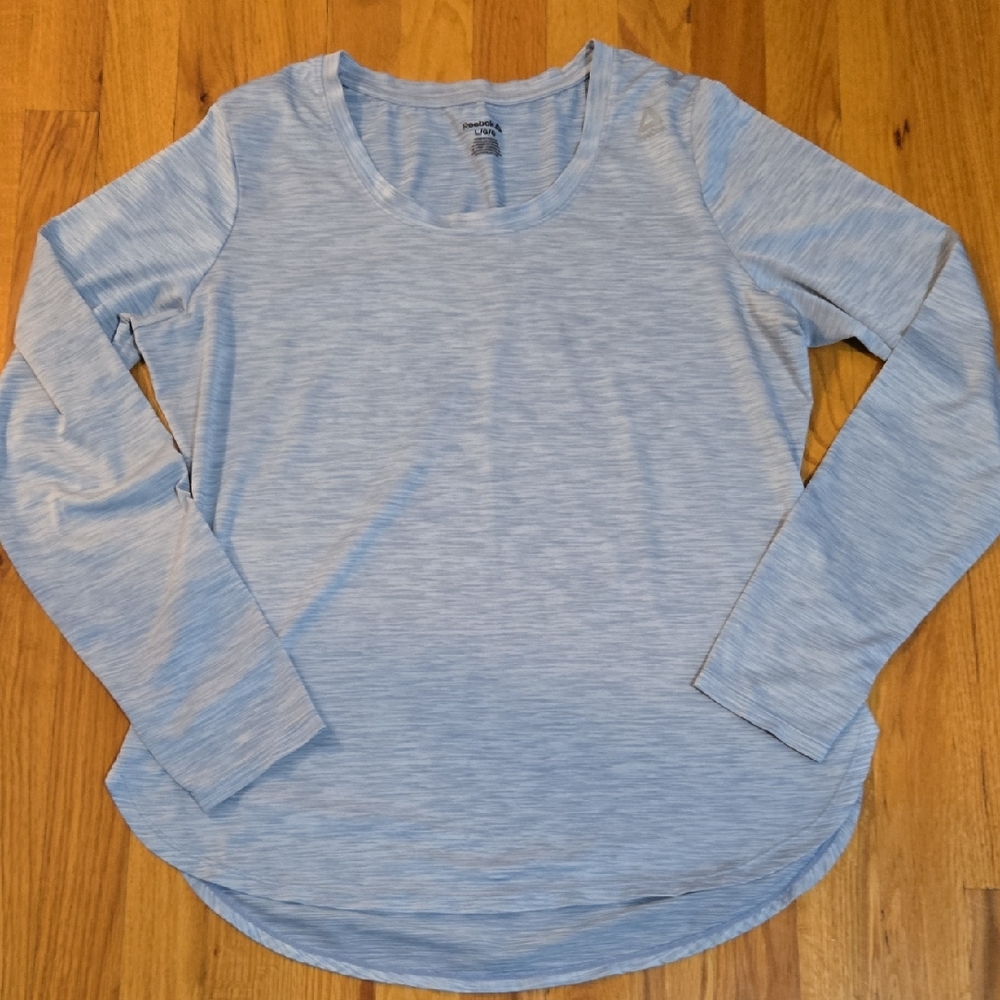 REEBOK Sky Blue Long Sleeve Tee W/Thumbholes